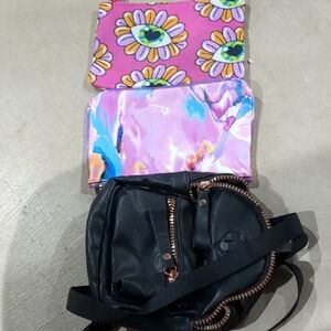 Black and Pink Women's Bag Set